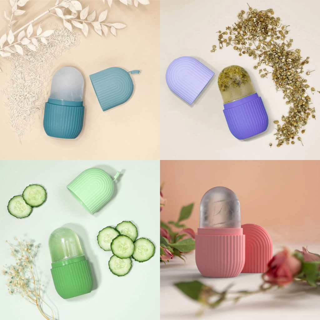 Rolo de Gelo Facial em Silicone | Massagem, Lifting, Reutilizável, Melhora a Pele e Fecha Poros SW