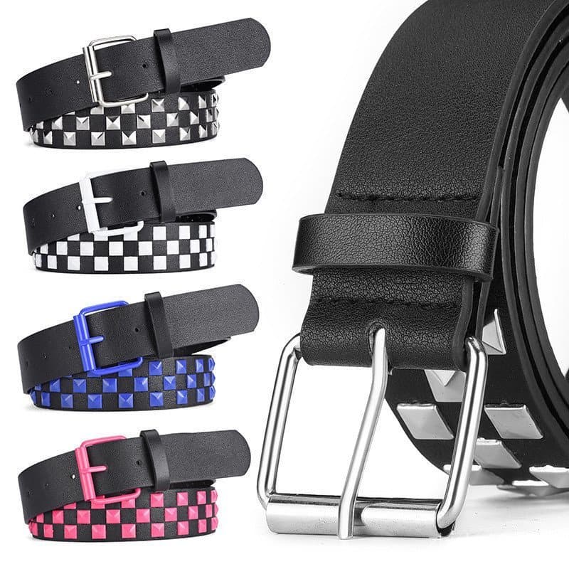 Moda PU Cinto De Coruro Feminino Universal Multi-Cor Opcional Hip-hop Punk