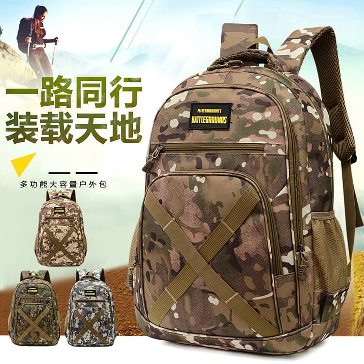Camuflagem tático nível três lona mochila masculina grande capacidade ao ar livre multifuncional montanhismo saco Oxford