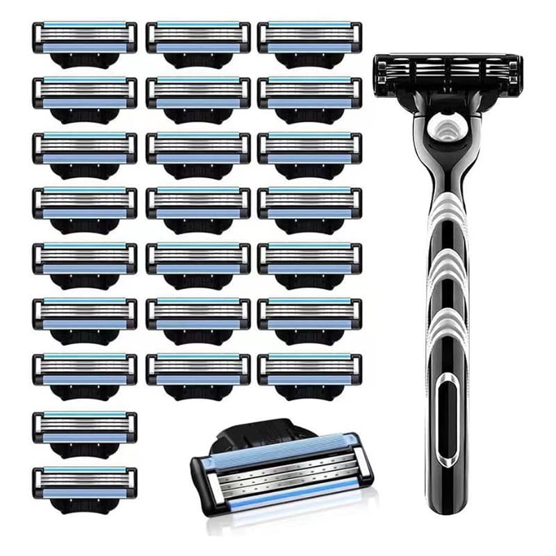Navalha de três camadas Geely Navalha Manual de 3 camadas Faca de barba Cabeça de barbear masculina Universal Sharp 3 Bl