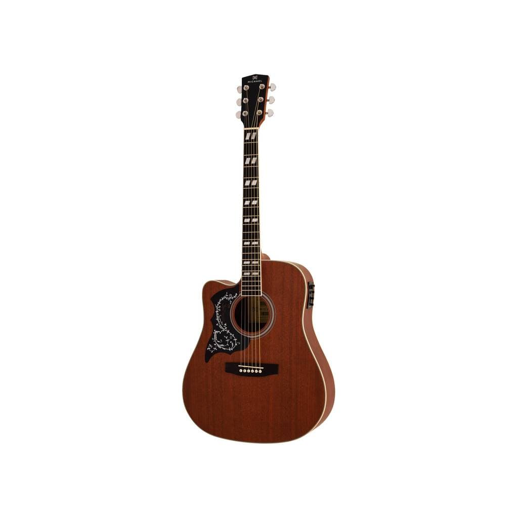 VIOLAO MICHAEL ELÉTRICO FOLK VMF420LH MAHOGANY CANHOTO