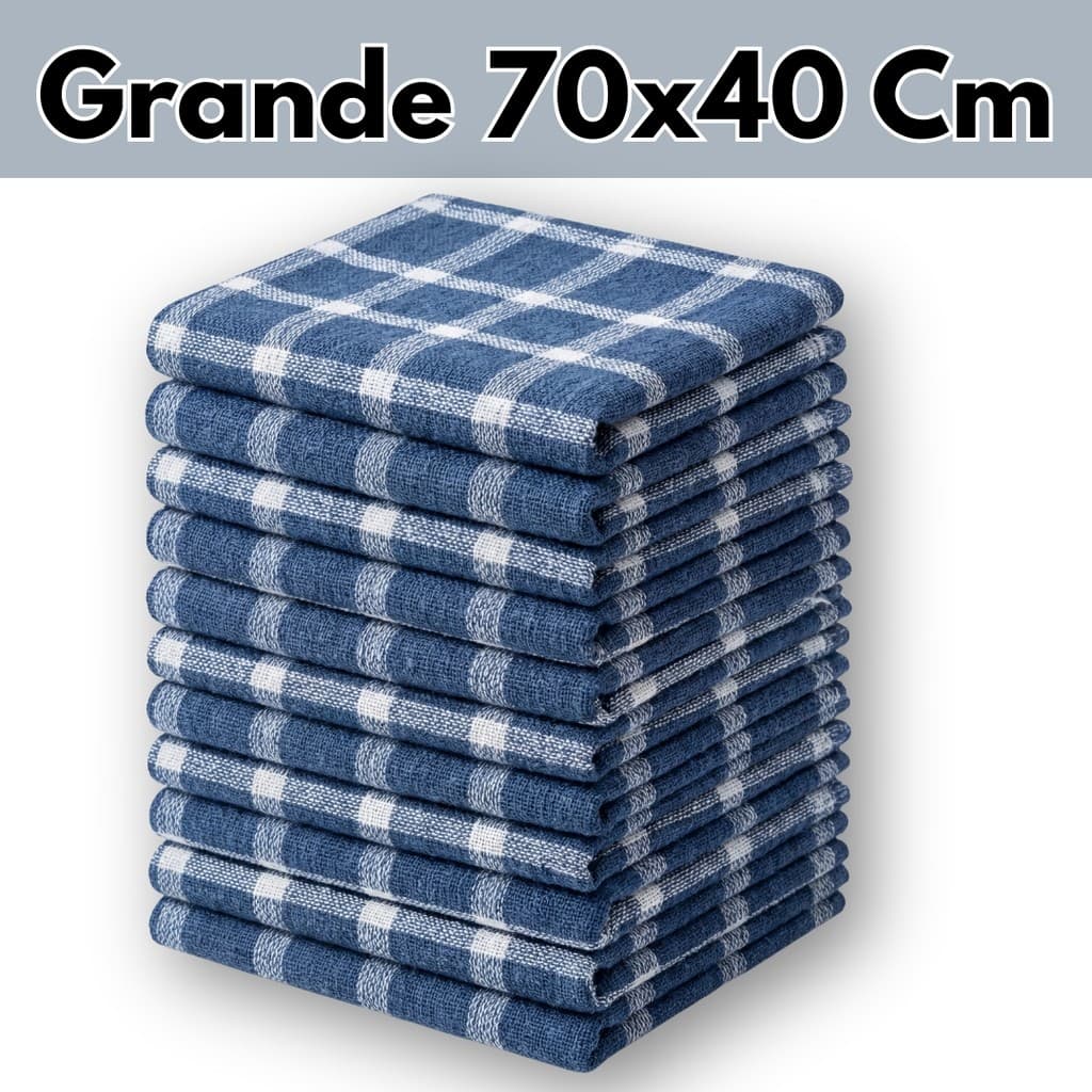 Kit Panos De Chão Xadrez 70x40 Cm Saco Duplo Grande Pano de Limpeza 100% Algodão Atacado