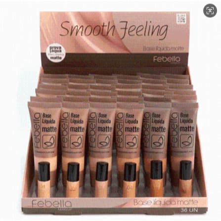 Box C/ 36 PCS Base Líquida Matte Smooth Feeling Febella BB5041