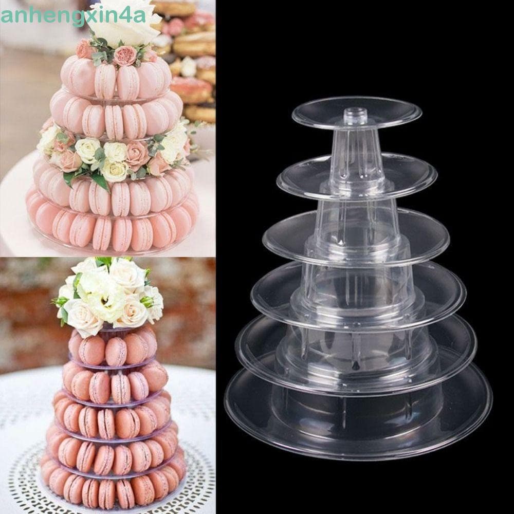 Suporte De Exibição ANHENGXIN , Rack De Torre De Cupcake Reutilizável De Qualidade Alimentar Colocação De Bolo Transpare