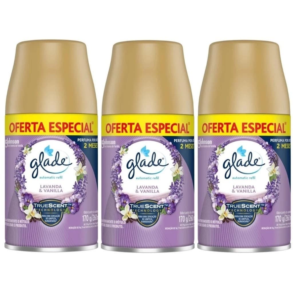 Kit 3 Glade Lavanda Vanilla 260 ml Oferta Especial