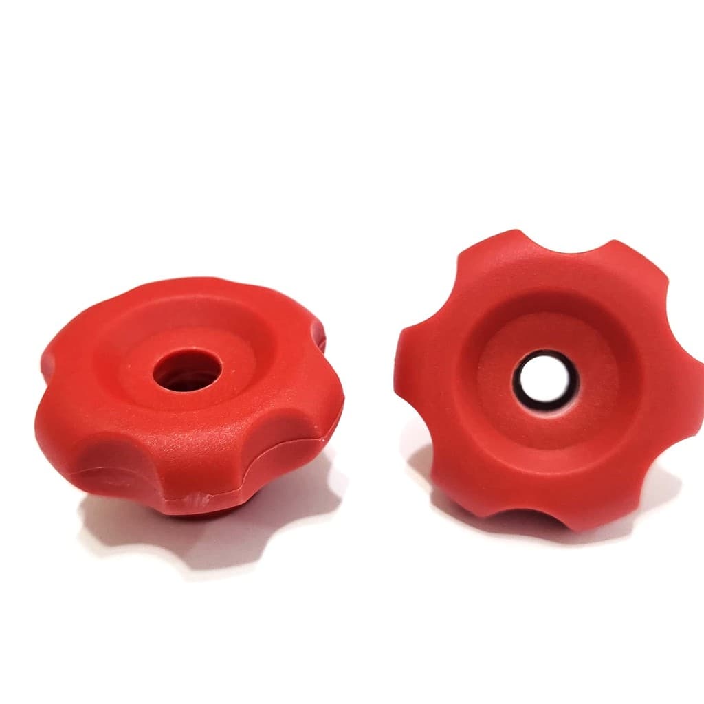 Manípulo Femea 8mm Rosca M8 Margarida Vermelha para Estante Prato de Bateria 2 un