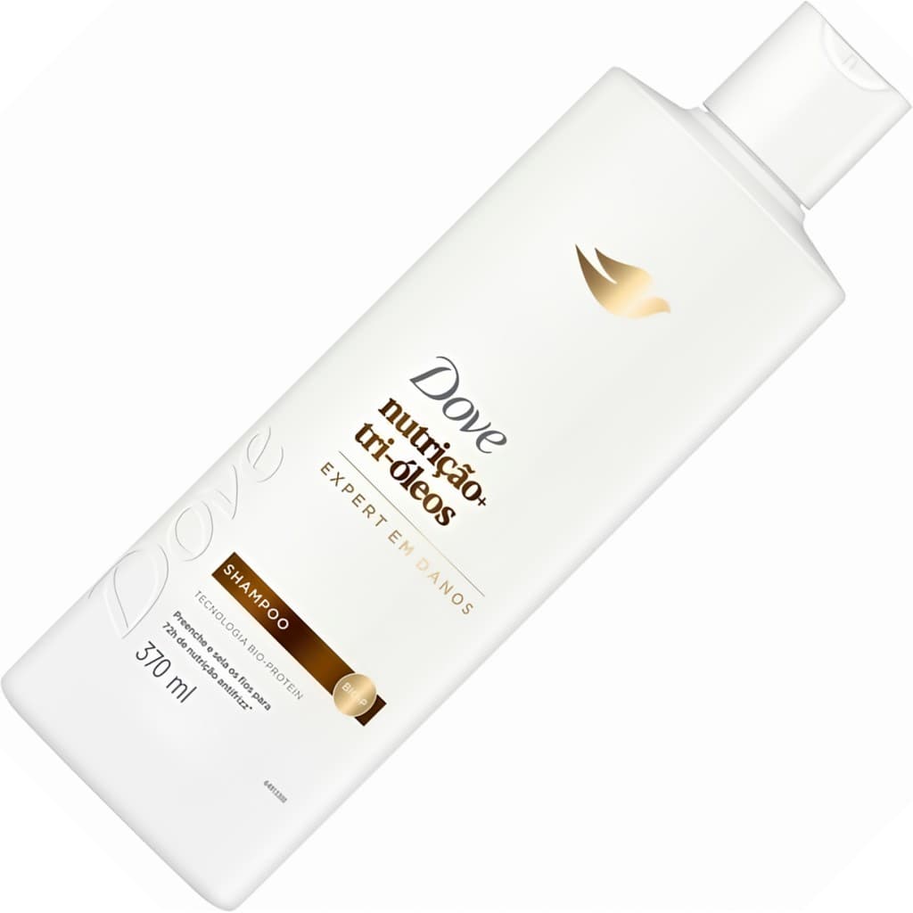 Shampoo Dove Nutrição Tri-óleos 370ml Nutrição Profunda Antifrizz Óleo de Argan Coco