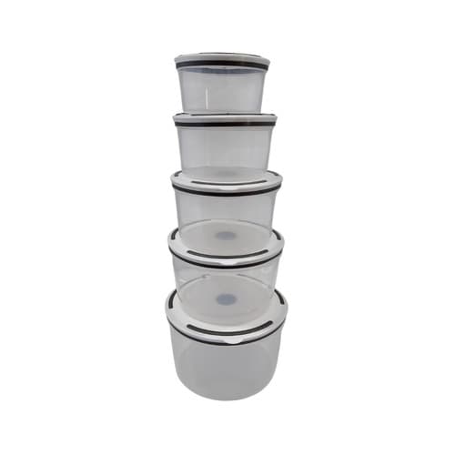 Conjunto 5 Potes Plastico Hermeticos Vedacao Organizador Cozinha Armazenamento