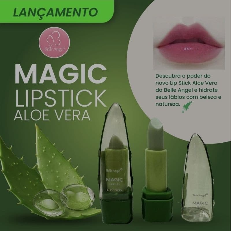 Batom Magic Lipstick Belle Angel B149 com Aloe Vera que Muda de Cor com pH