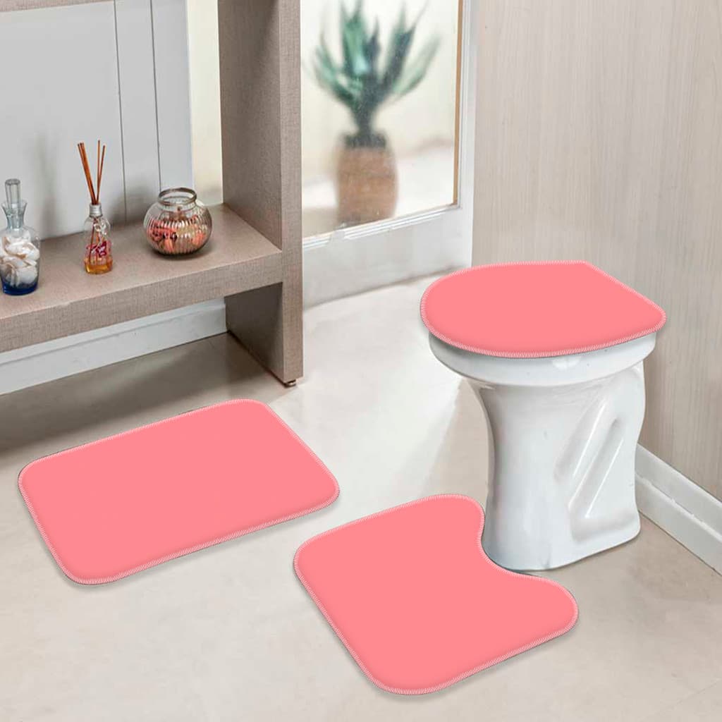 Kit 3 Tapetes Banheiro Clean e Moderno