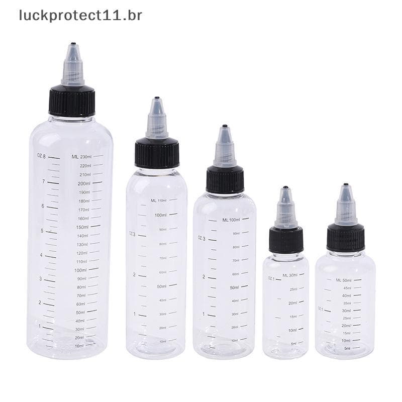 LTBR 30ml-250ml Plástico PET Capacidade Líquida Frascos Conta-Gotas Recipientes De Tinta Pigmentada ~
