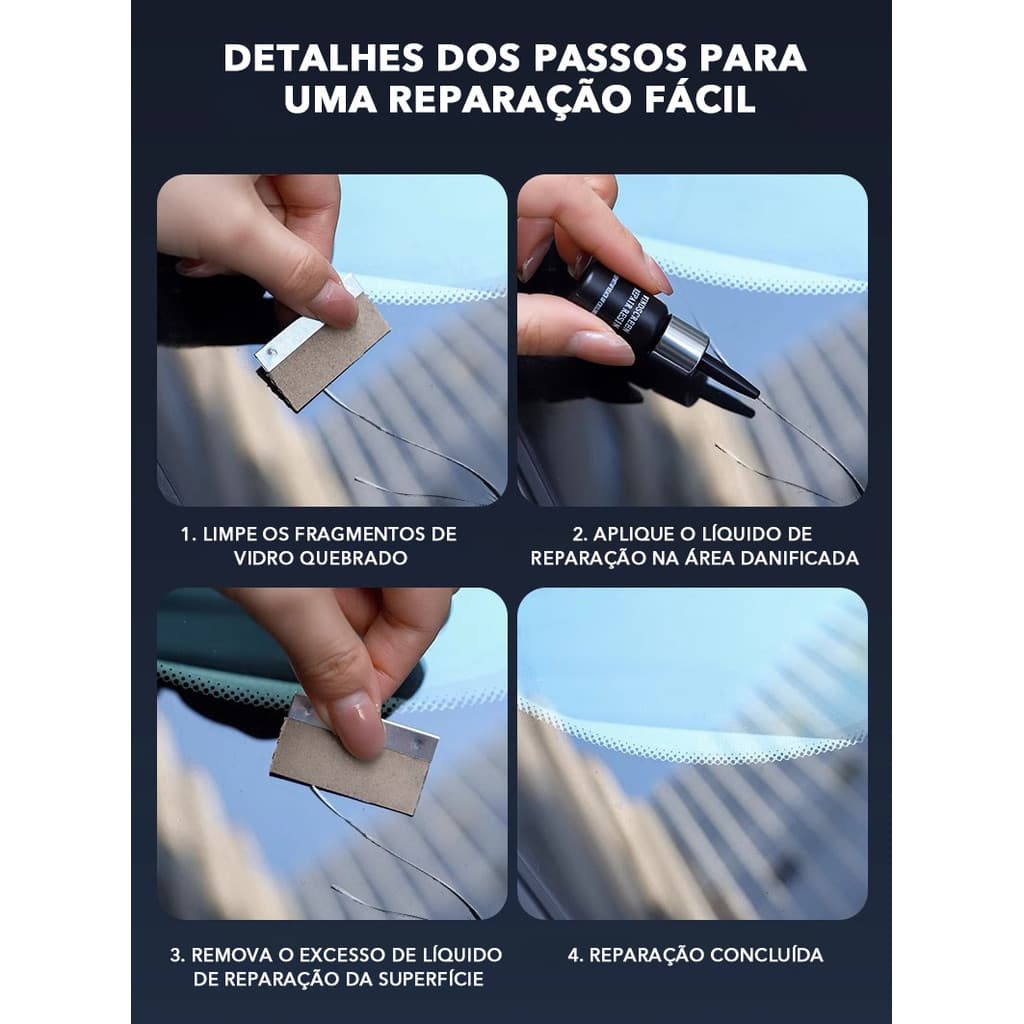 Cola de rachadura de vidro, ferramenta de reparo de carro ferramenta de reparo de veículo ferramenta de reparo de janela