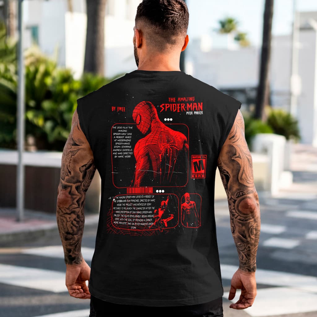Camiseta Regata Machão Masculina Spider Man regata 100% algodão leve