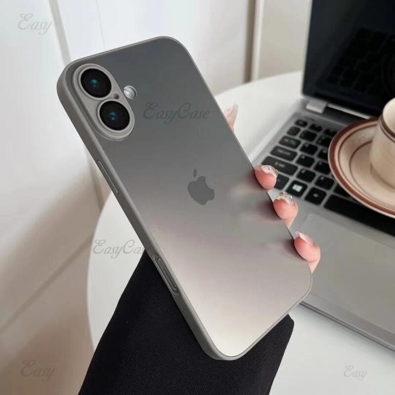 AG Capa De Vidro Temperado De Titânio Fosco Para iPhone 17 16 15 14 13 12 Pro Max 15 Plus Nano Hard