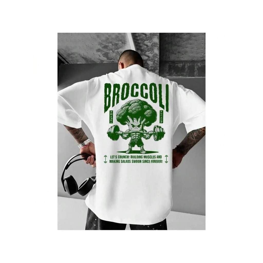 Camiseta 100% Algodão Brocollis Academia Treino Vegetal Streetwear