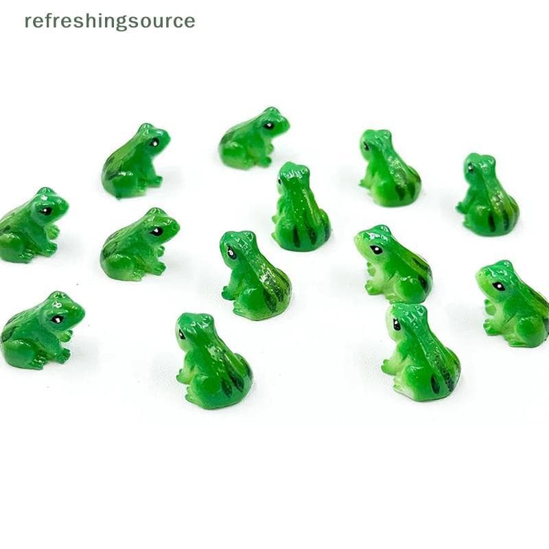 [T & B] 5/10 Unidades Mini Estátua De Sapo , Modelo animal , Jardim De Contos De Fadas Micro Paisagem , Artesanato Em Re