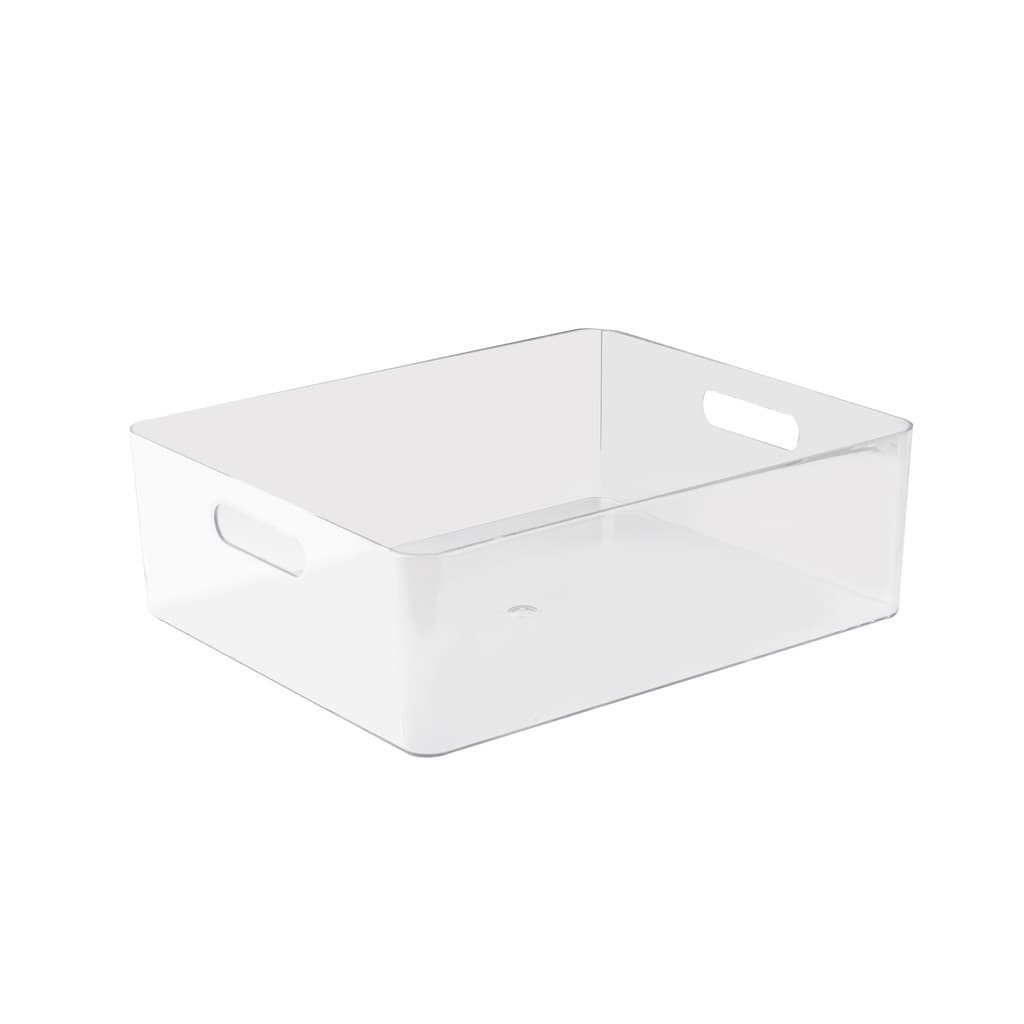 Caixas Cestas Organizadoras Acrílico 32 x26,5 Perfeita Multiuso Dispensa Cozinha Decoração