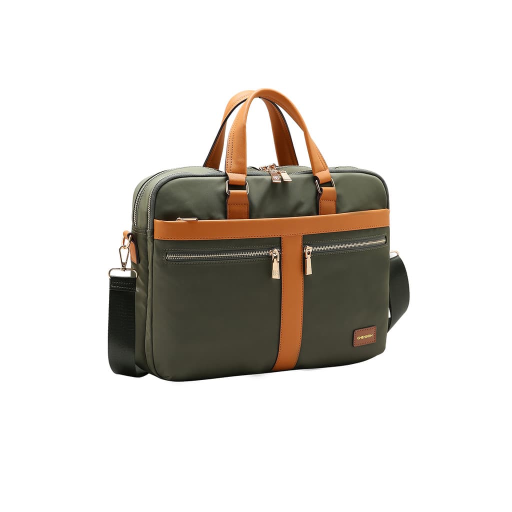 Pasta Notebook Executiva Verde Musgo Chenson Twill Nylon
