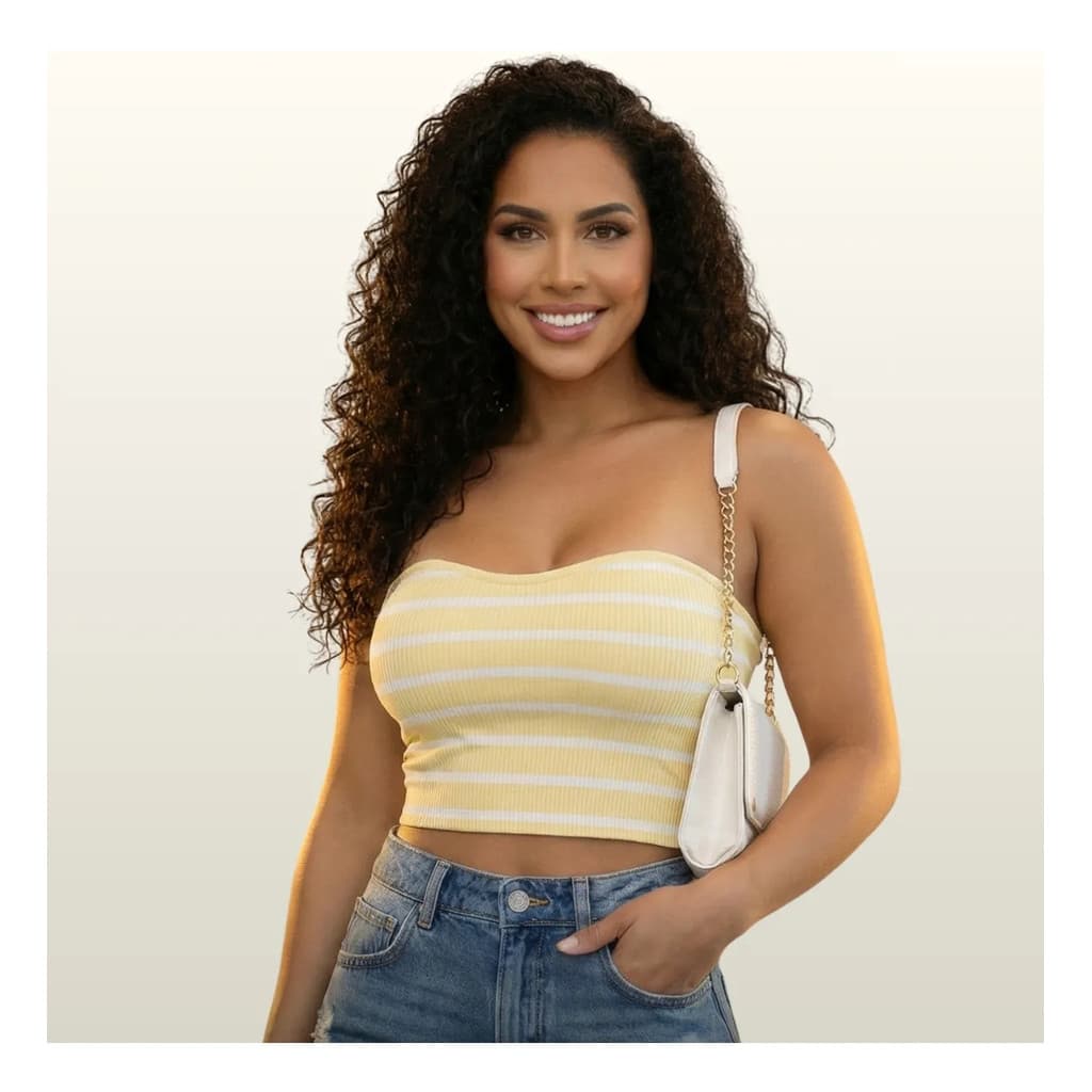 Cropped Tomara Que Caia Ribana Firme Sem Sutiã Blogueira