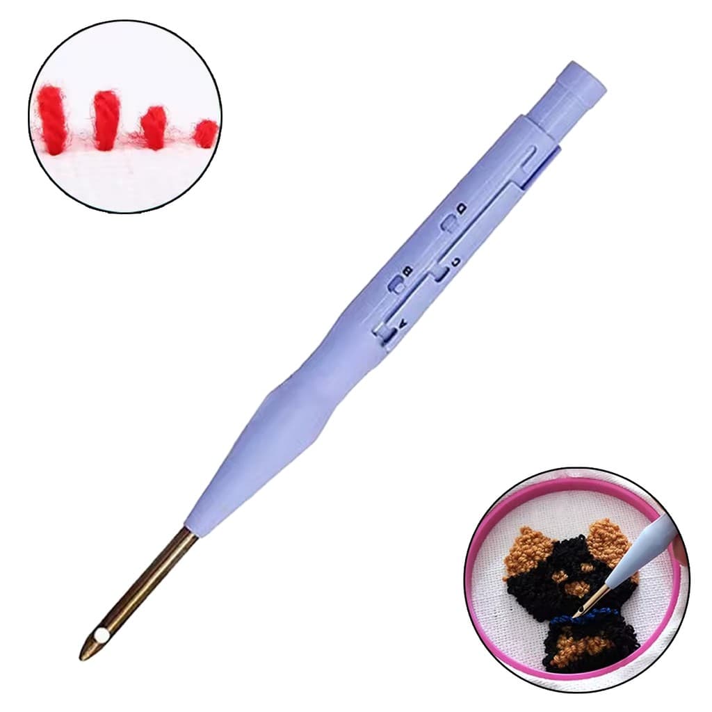 Agulha Mágica De Bordados Ponto Russo Caneta Para Bordar Crochê Artesanato Punch Needle Profissional