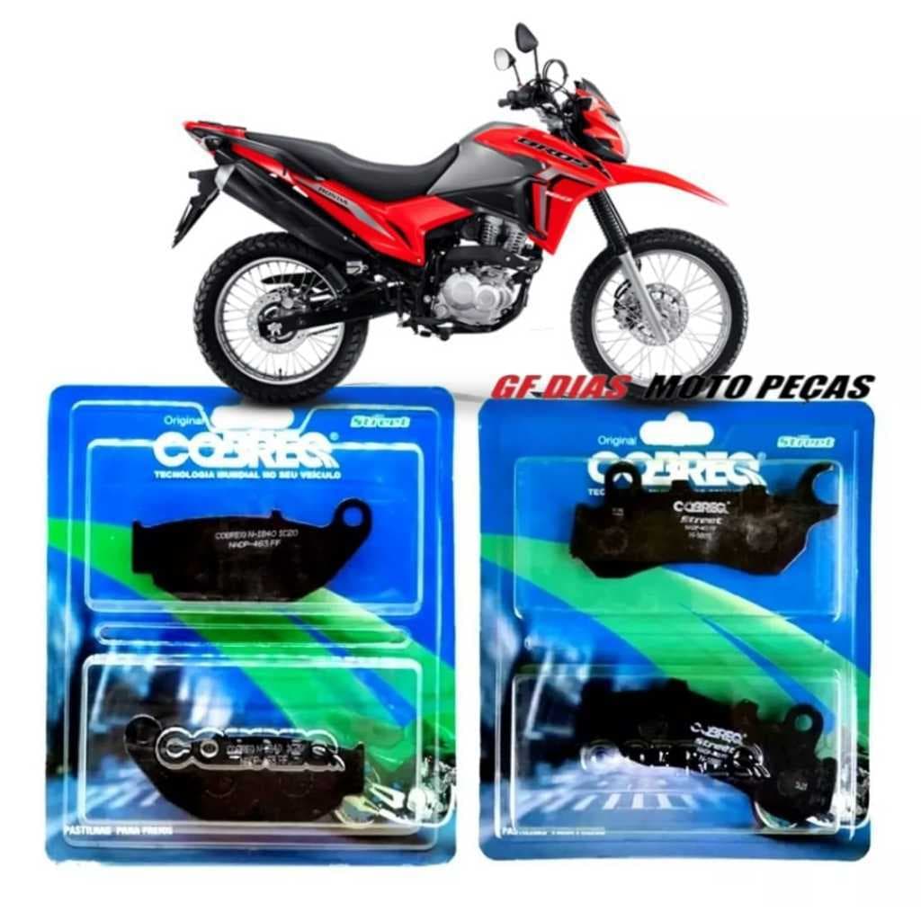 Kit Pastilha Freio Dianteira Traseira Honda Bros 160 ESDD Com CBS 2018 Em Diante Cobreq Original