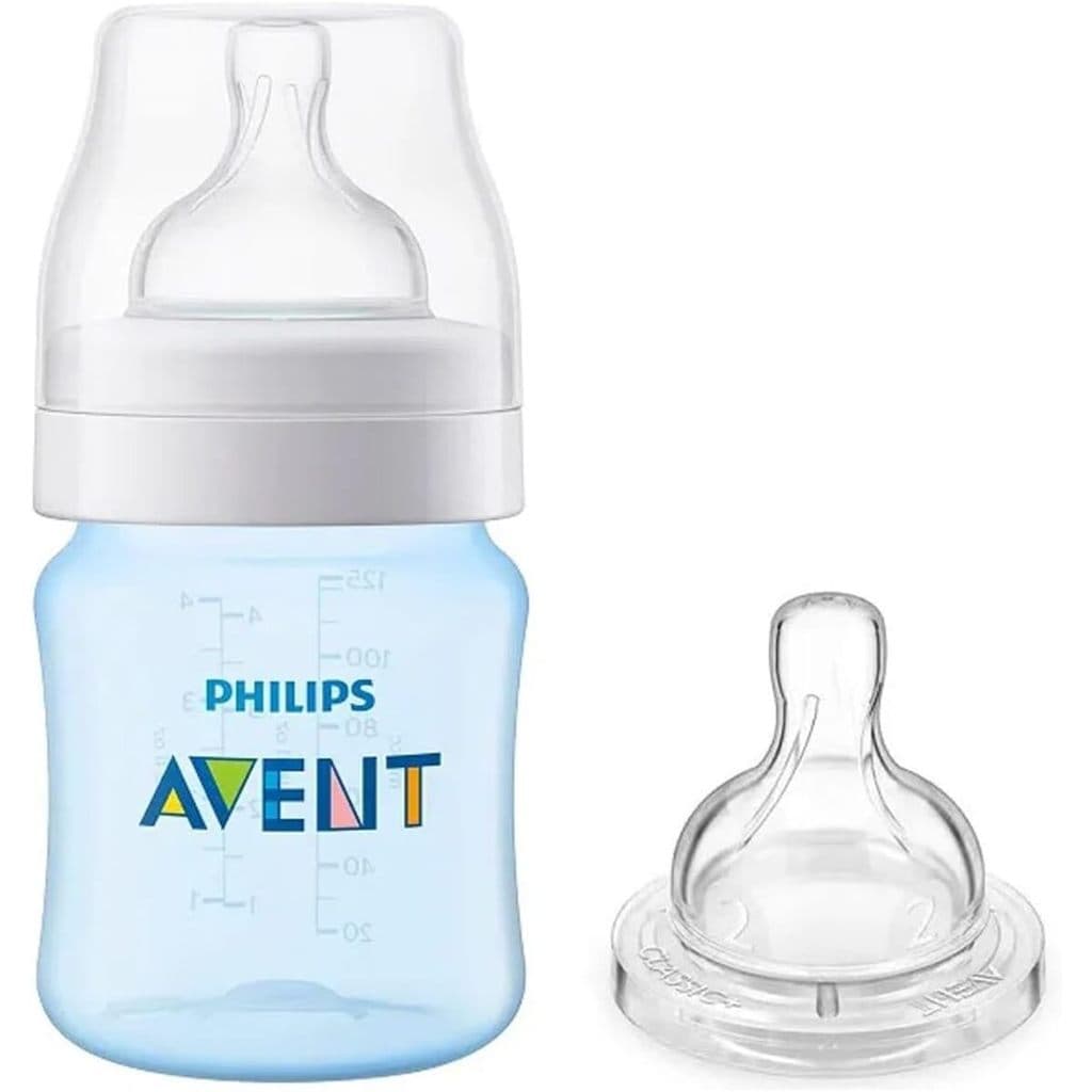 Mamadeira Anti-colic Azul 125ml + Bico Nº2 - Philips Avent