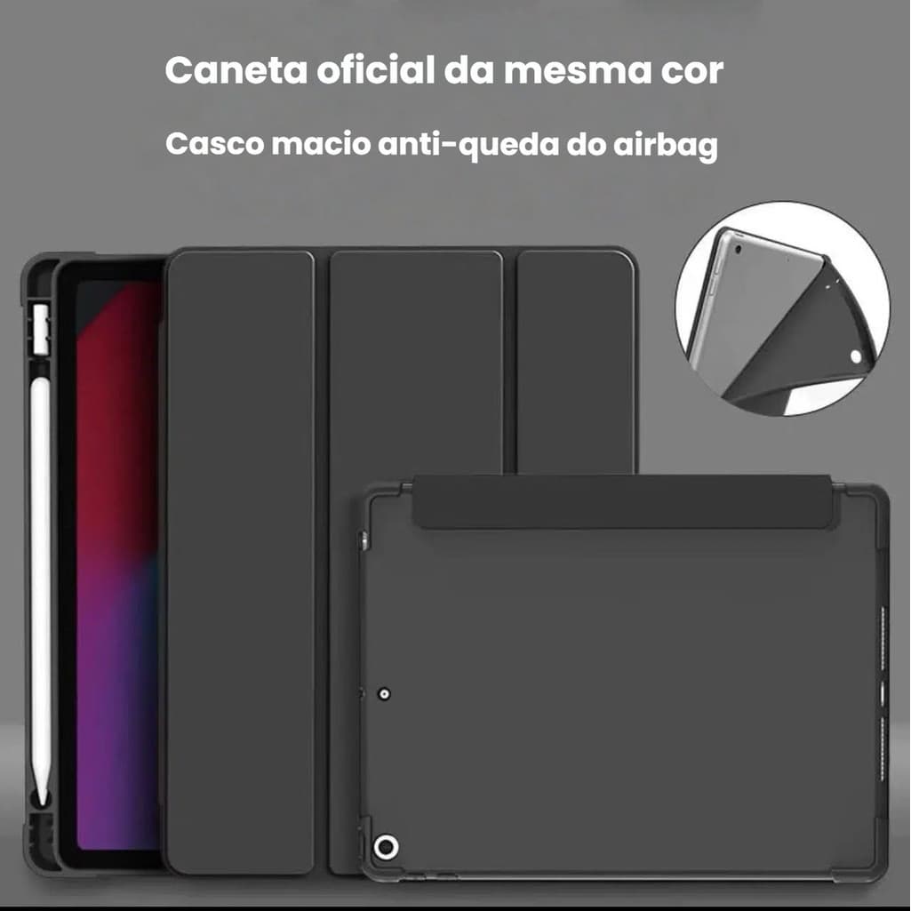 Capa Dobrável para Galaxy Tab S6 Lite com Porta Caneta (P610 P615 P613 P619)