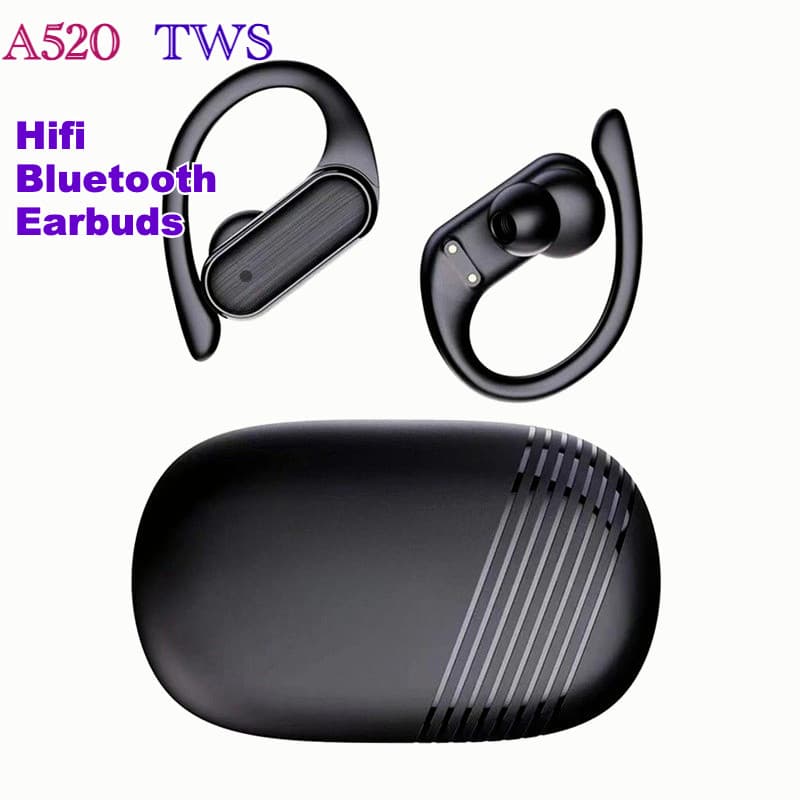 A520 TWS Wireless Earphones Hifi Stereo Wireless EarHook Earbuds Touch Control Sports Headset Bluetooth Headphones Super