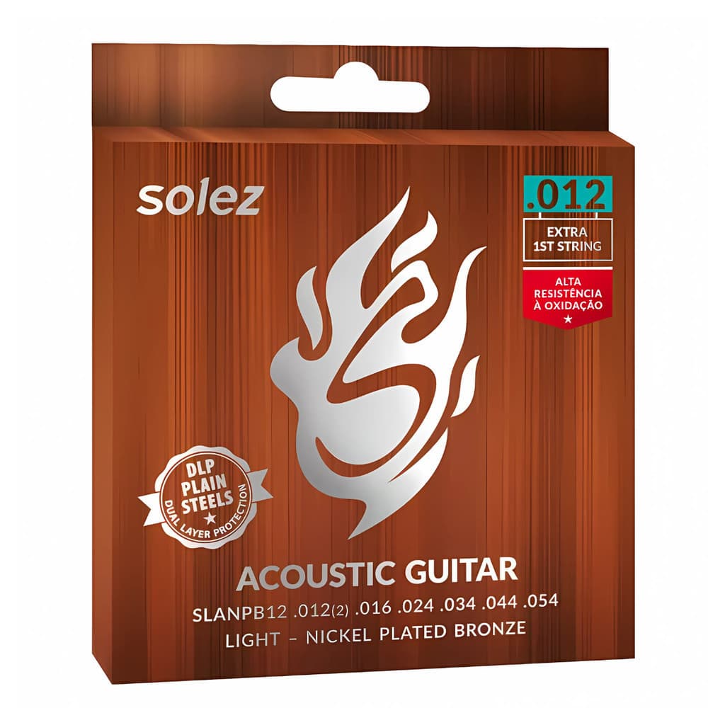 Encordoamento para Violão Solez SLANPB12 DLP NPB 0.012 Premium