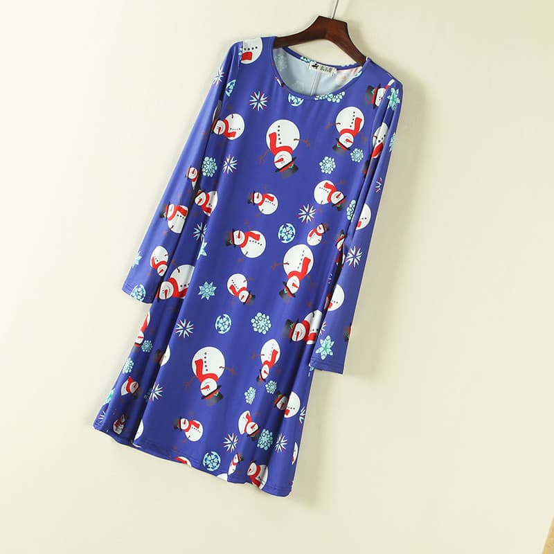 Irmã Premium versão coreana roupas de primavera femininas fresco doce boneco de neve padrão manga comprida em torno do p