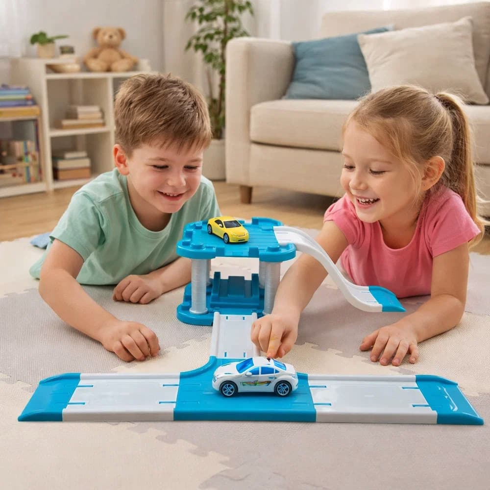 Brinquedo Pista Corrida Estacionamento Infantil Carrinhos Montagem Educativo Criativo Achadinhos