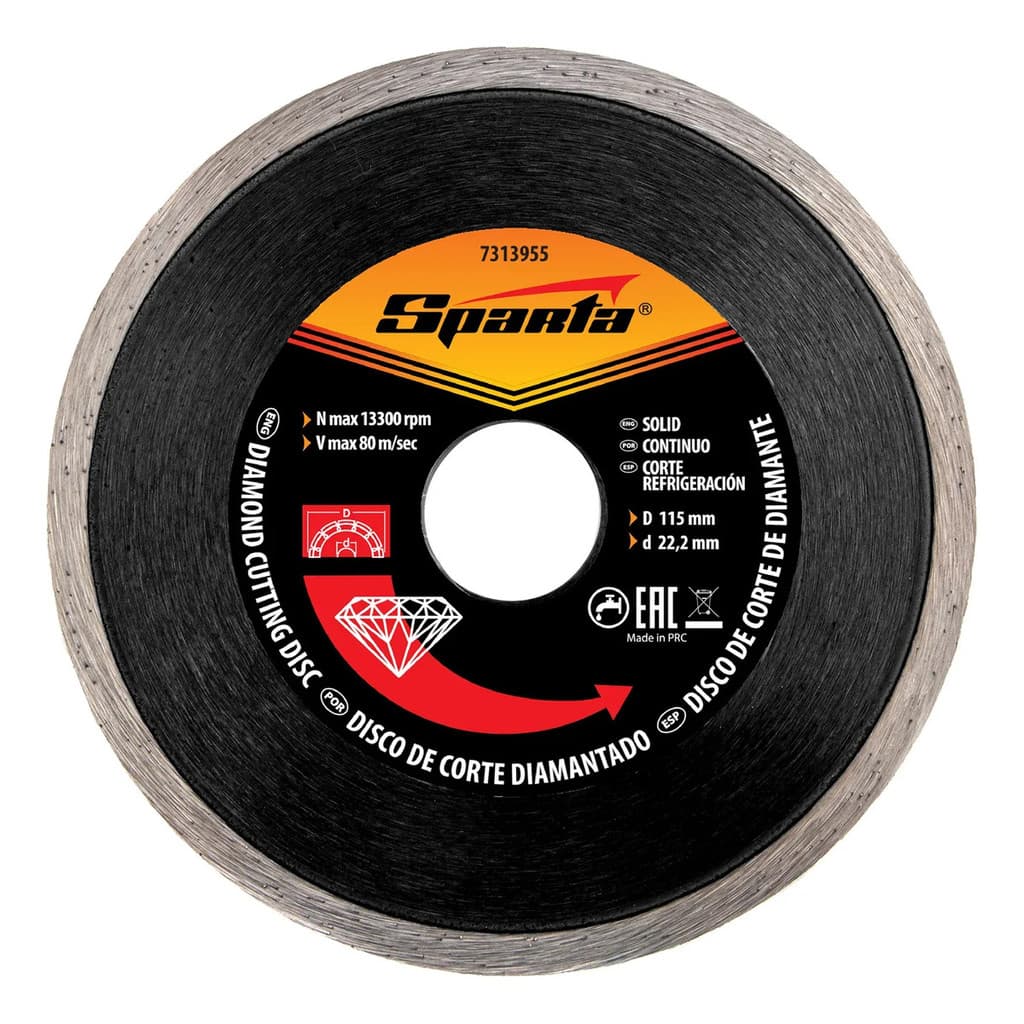 Disco De Corte Continuo Liso Refrigerado 115 X 22,2mm Cinza-escuro