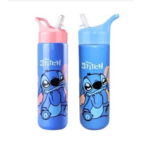 Garrafa Stitch 700 Ml com bico de silicone, Agua, sucos, Academia, Passeio Escola Adulto e infantil Lembrança.