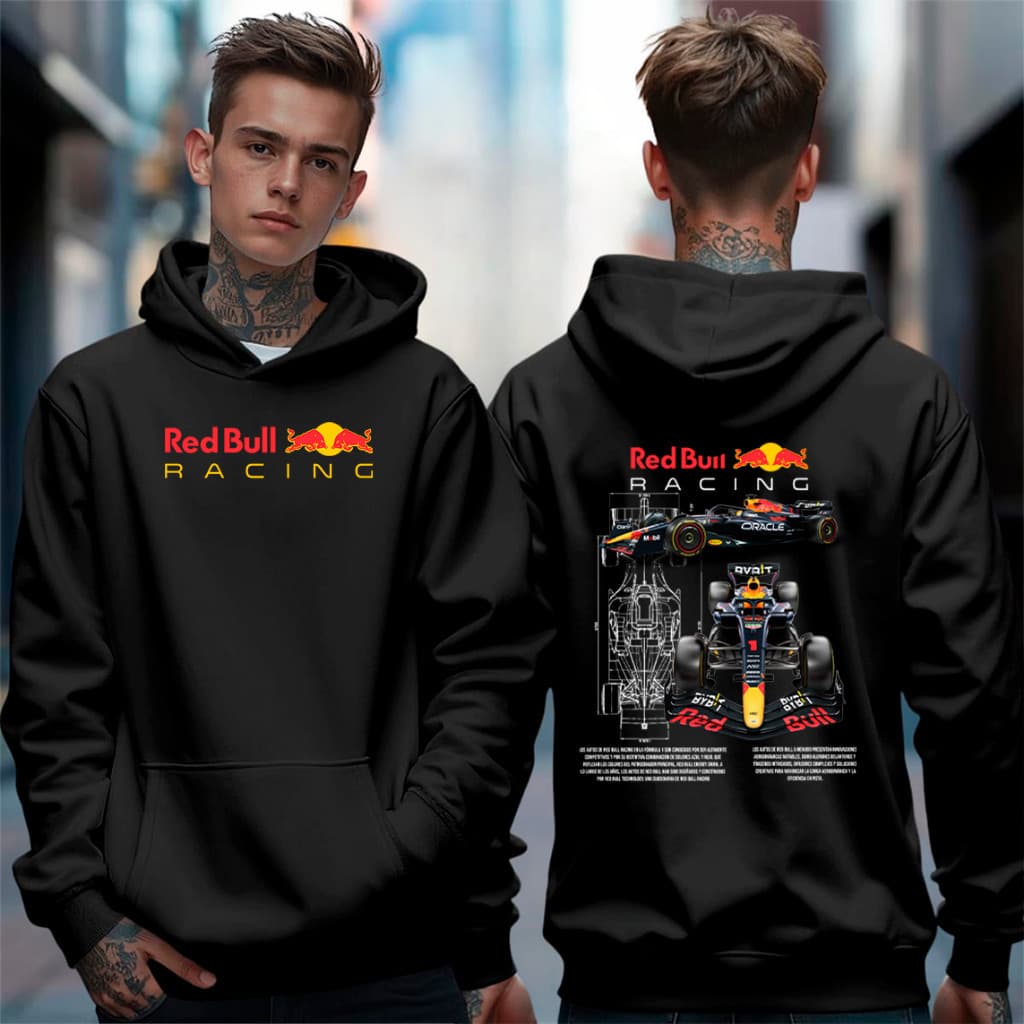 Blusa Moletom Canguru carro red bull f1 max verstappen Corrida