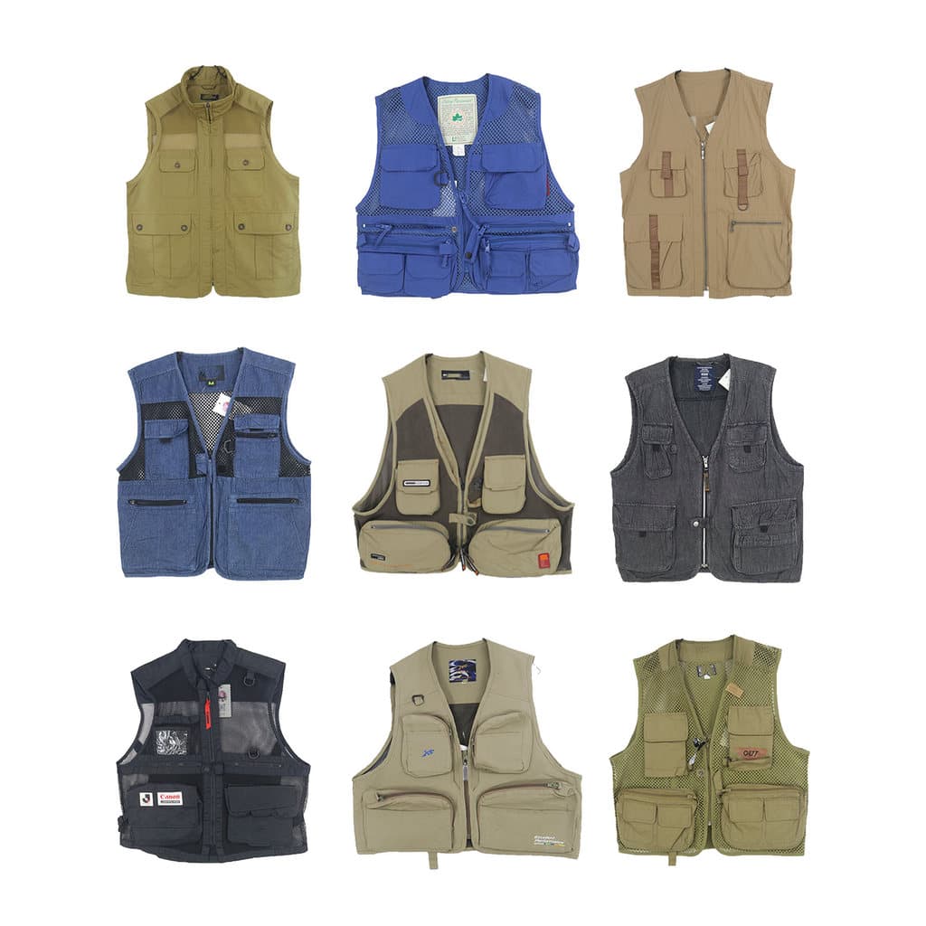 Estilo Natural vintage vintage colete de pesca masculino Multi-bolso colete tático ferramentas fotografia colete feminin