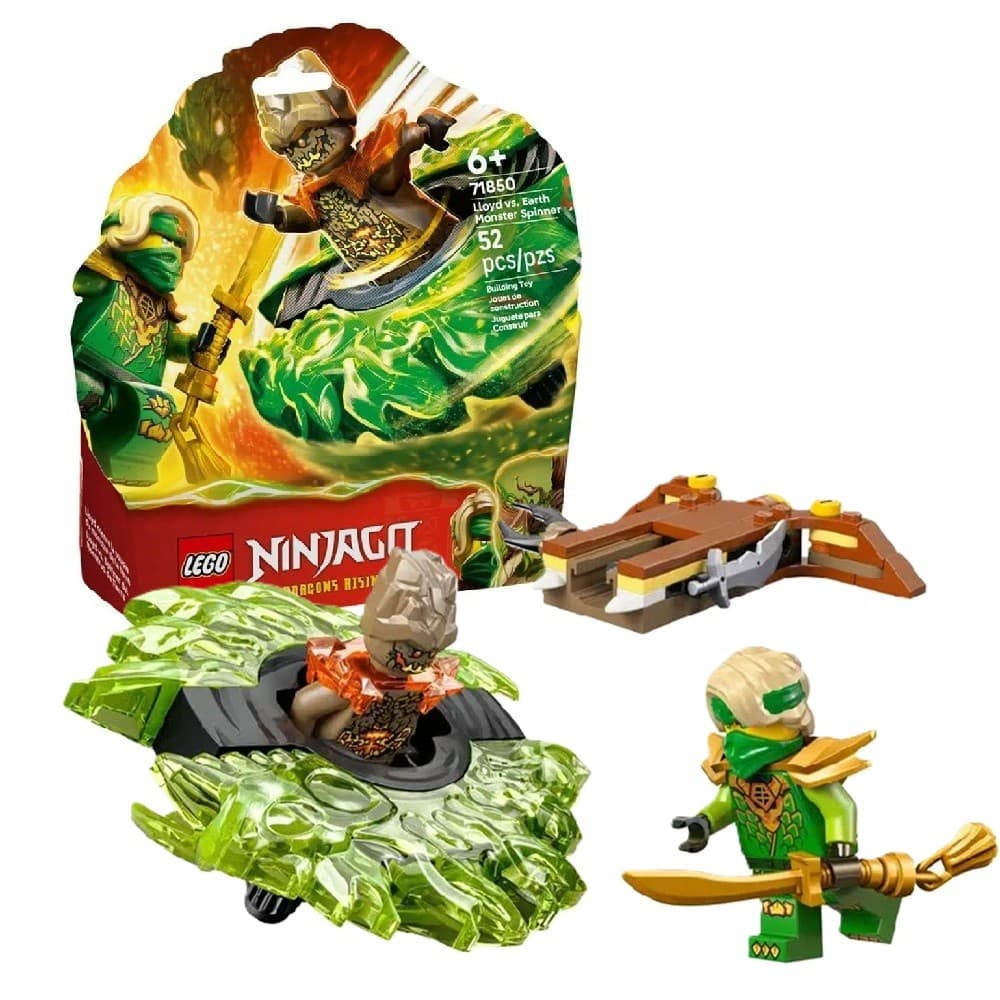 LLOYD VS MONSTRO DA TERRA LEGO NINJAGO SPINNER ELEMENTAL 52 PEÇAS 71850