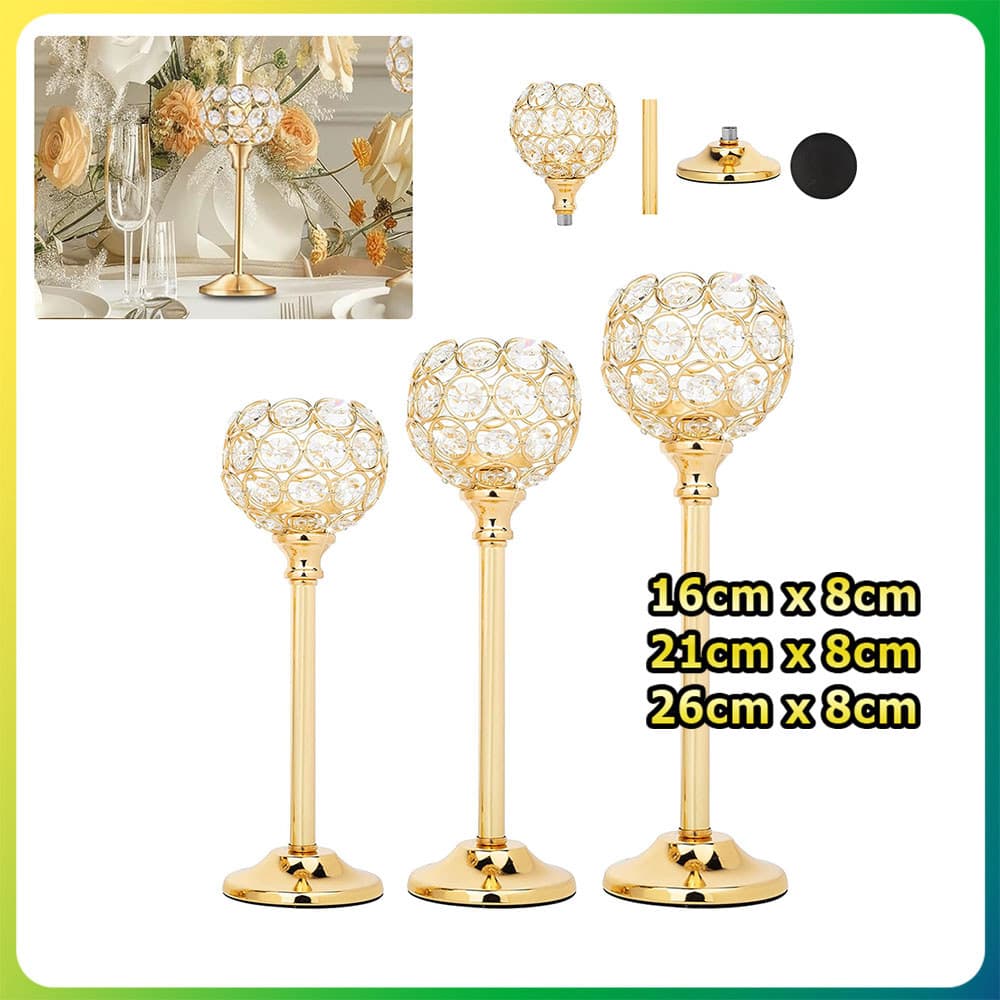 Castiçal de cristal castiçal pequeno suporte para velas de cristal casamento festa decoração de mesa para festas