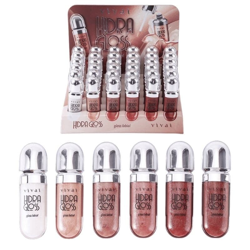 Box C/ 36 Pcs Gloss Labial Hidra Gloss hidratação Brilhante Vivai 3201.1.1/2