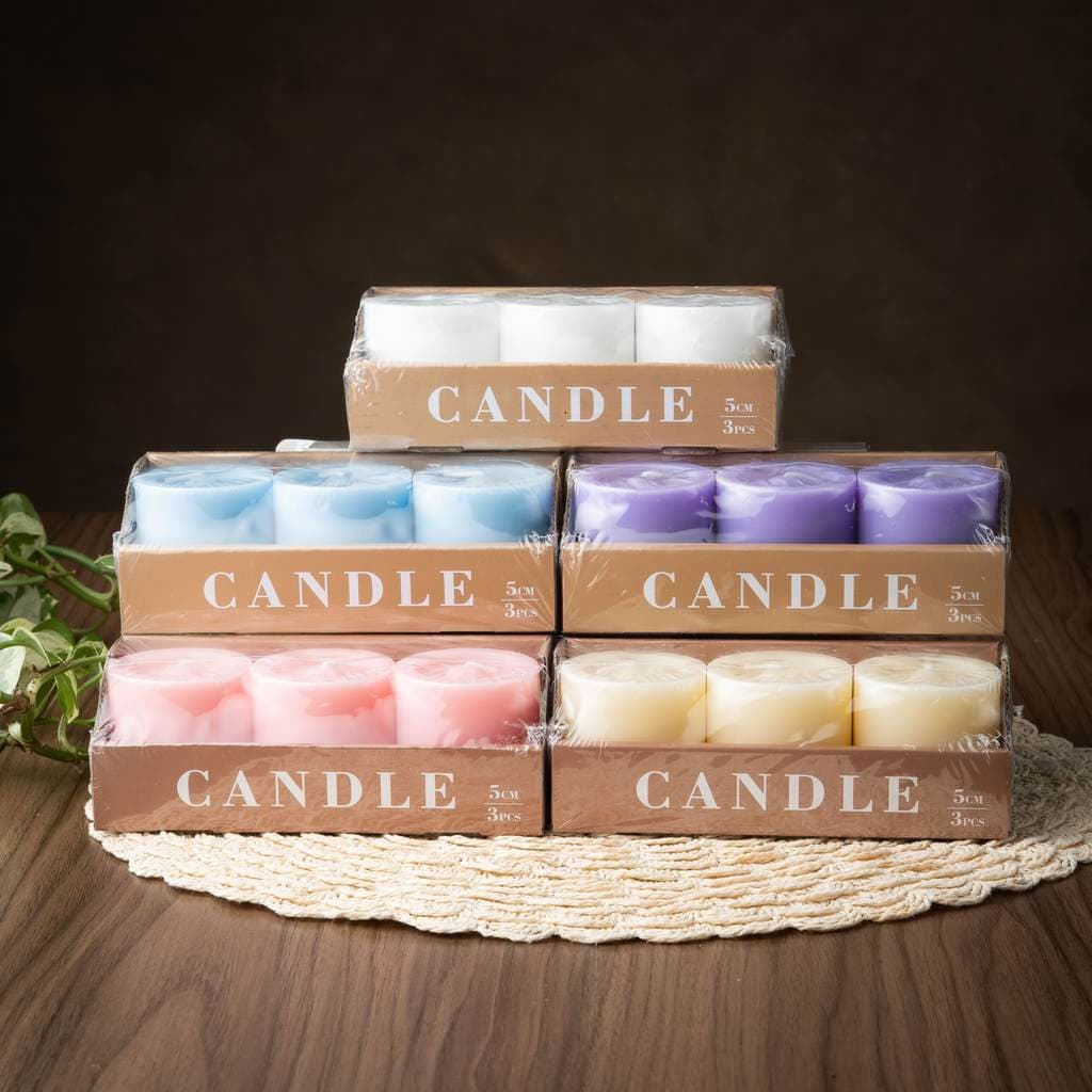 Jogo 3 Velas ou 8 velas  Cilíndricas Decorativas Coloridas Aromaterapia Decoração Presente 10