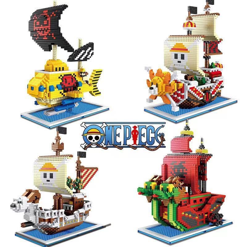Compatível Com Os Blocos De Construção De Micropartículas LEGO , One Piece pirate King Sonny , Wanli Sunshine , Lufei Qi