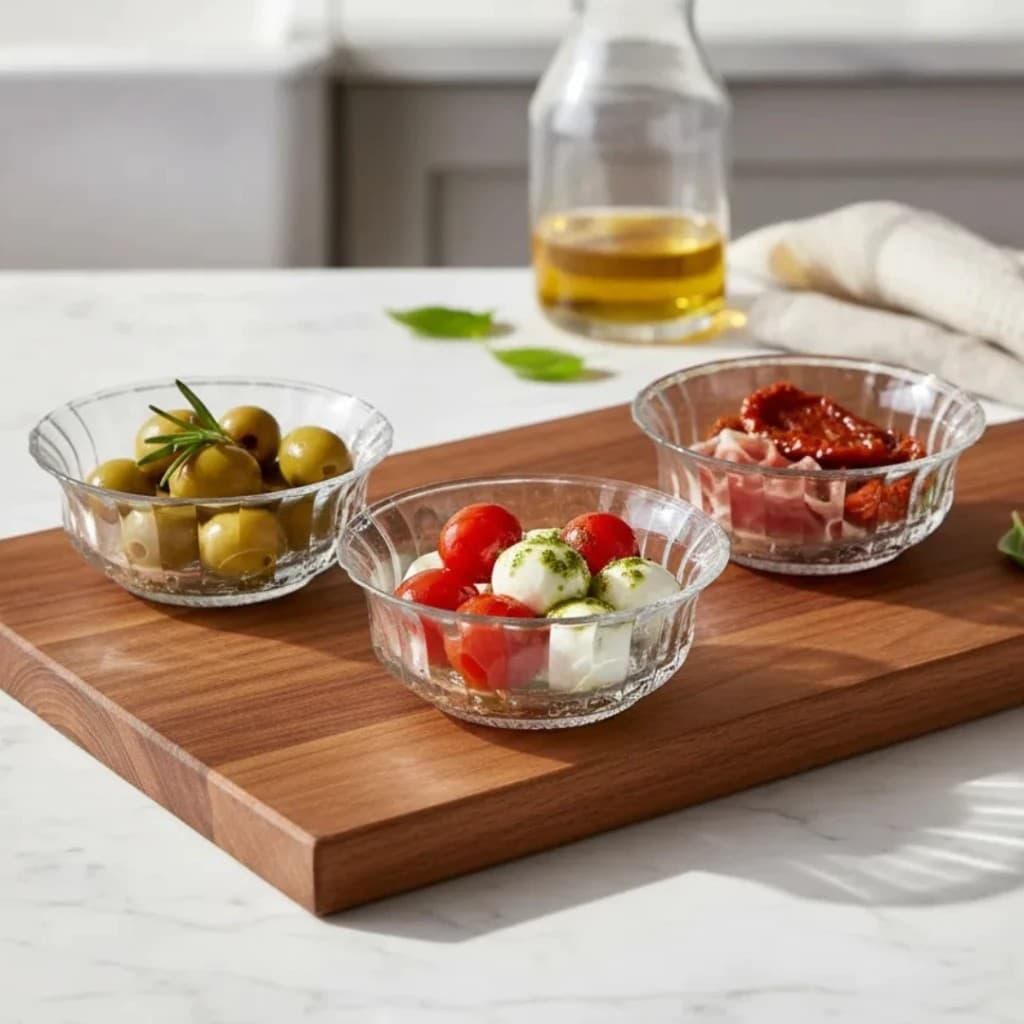 Conjunto 3 Potes Vidro Mantimentos Cozinha Refratário Armazenamento pote sorvete sobremesa doces