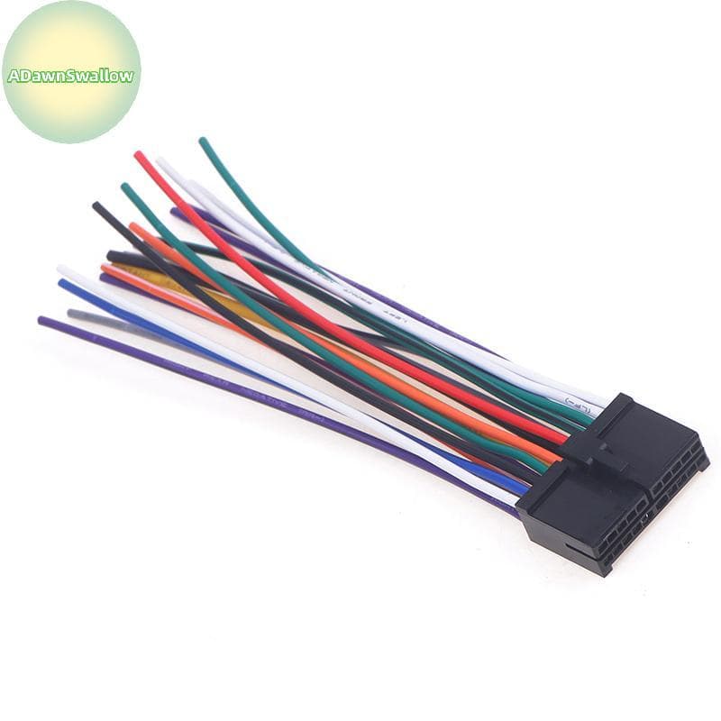 ADS Chicote De Fios De Rádio De Carro 20 Pinos Adaptador De Fiação De Áudio Cd Dvd Conector Cabo T-plug De Alimentação P