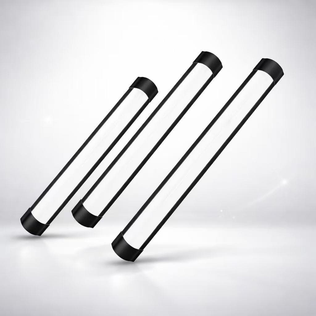 Kit 3 Luminárias LED Tubular Linear Sobrepor 60cm 20W Slim Branco Frio Bivolt