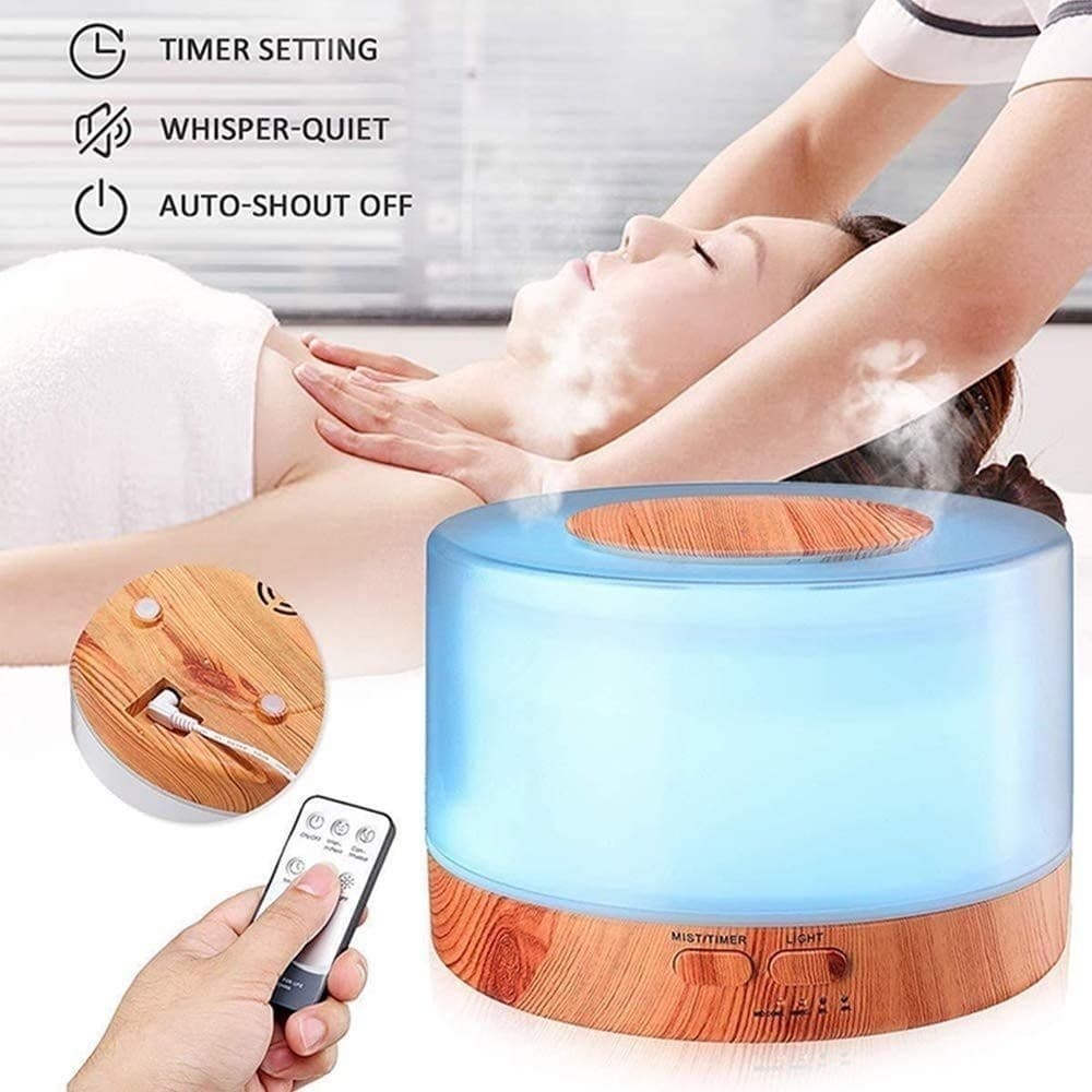 Difusor de Aroma, Umidificador de Ar Ultrassônico 500ML e 300ML  Alex