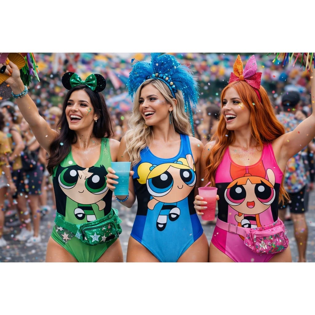 Fantasia Carnaval Body Mulheres Poderosas R200