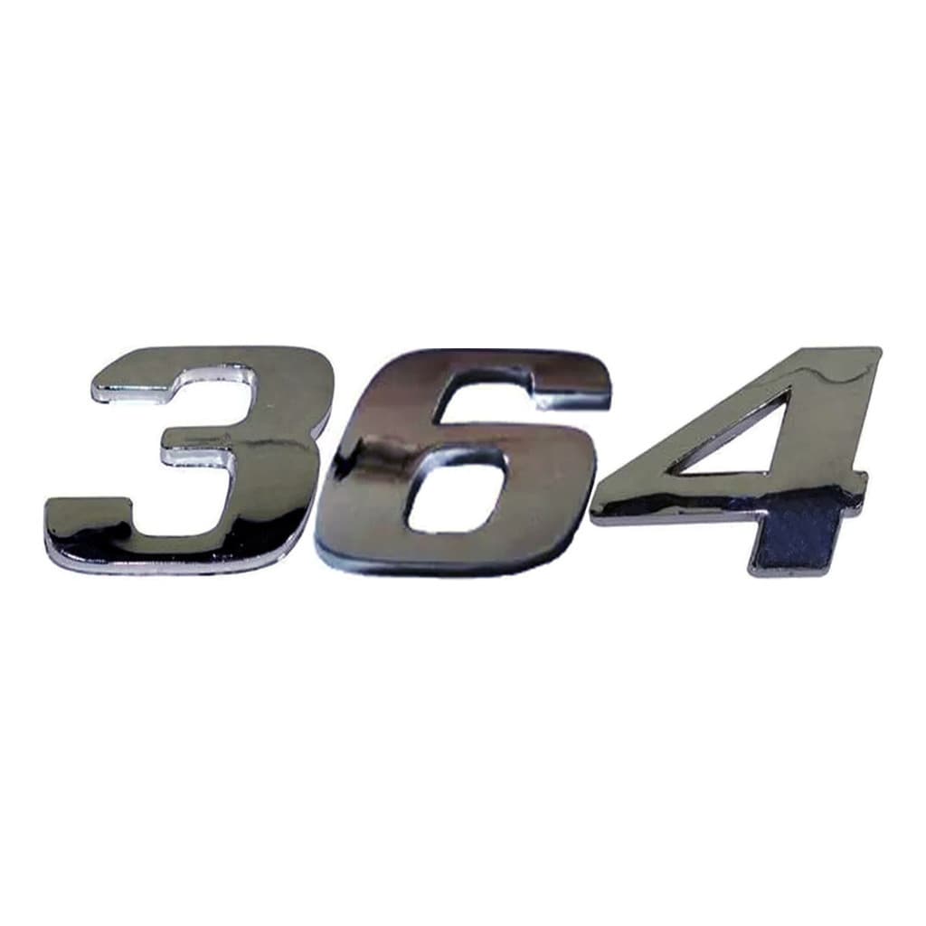 Emblema Adesivo Numero 364 Cromado Caminhão Mercedes Benz