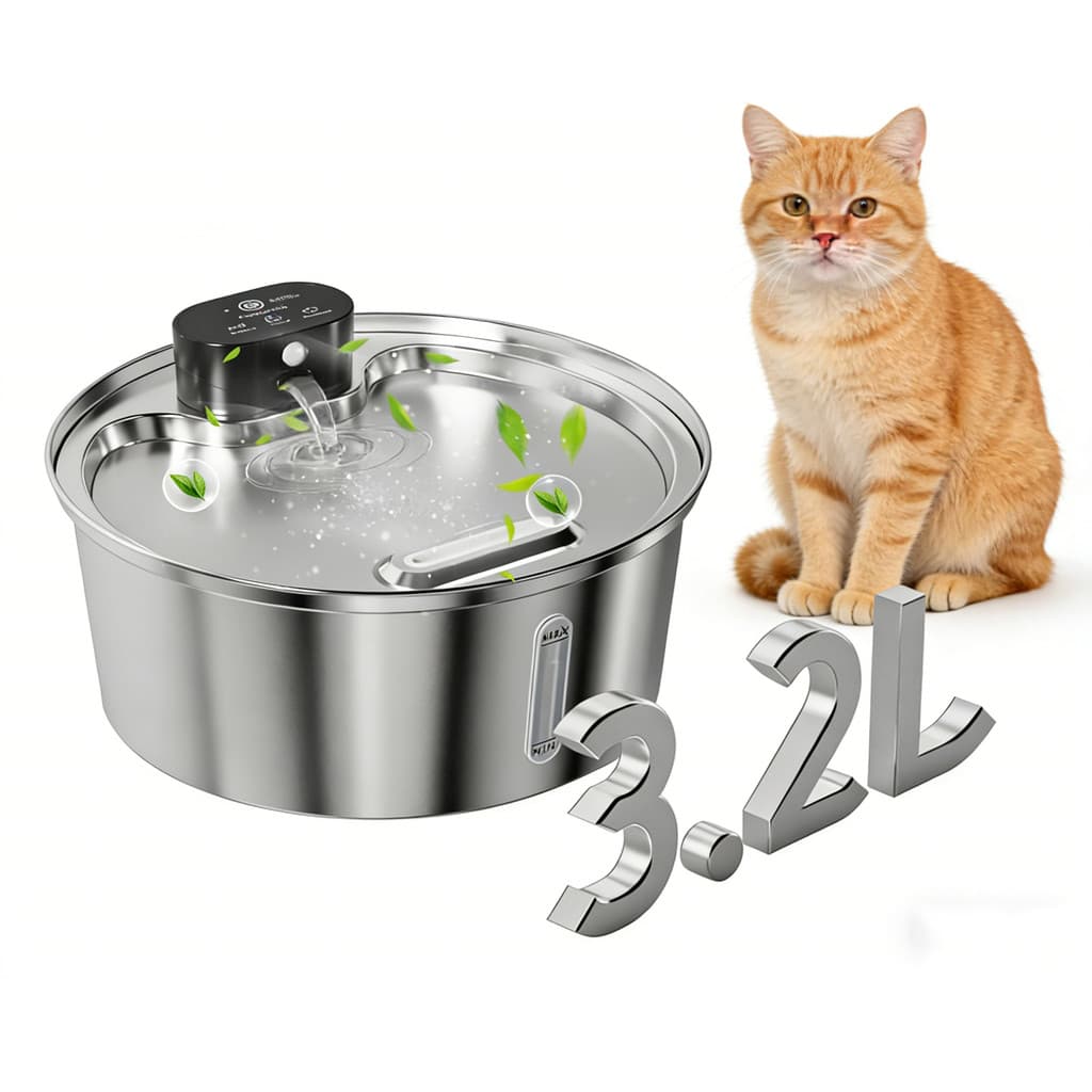 Newpet Inox Fonte De Água Do Gatos e Cães Automático 3.2L Filtro Beber Para De Dispensador Gatos De Estimação
