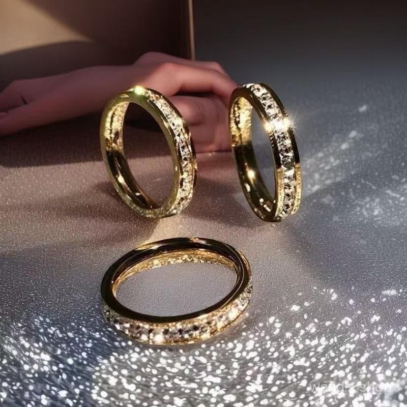 Anel de Aço Inoxidável para Mulheres, Luxo Leve de Alta Qualidade, Não Desbota, Estilo Ins Ouro Rosa