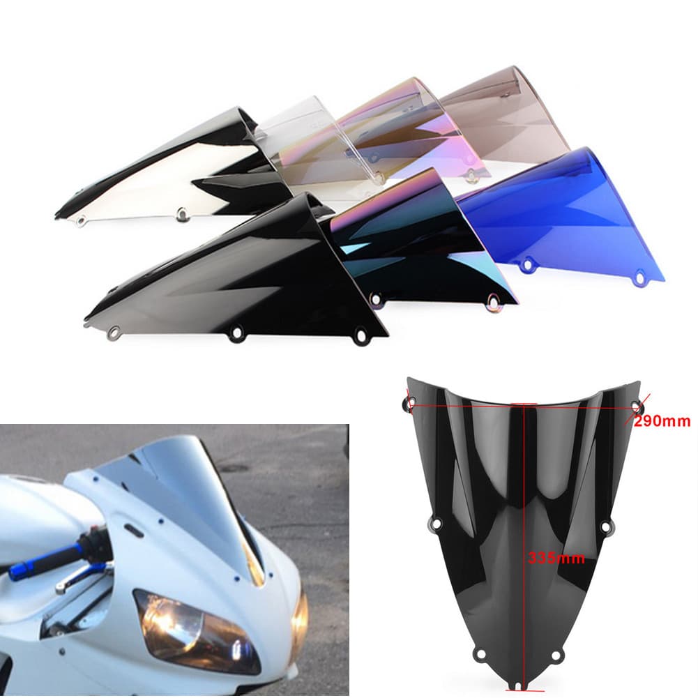 Tela Da Motocicleta Dupla Bolha Pára-Brisa Defletor Protetor Brisas Para Yamaha R1 YZF 1000-R1 1998 1999 YZFR1