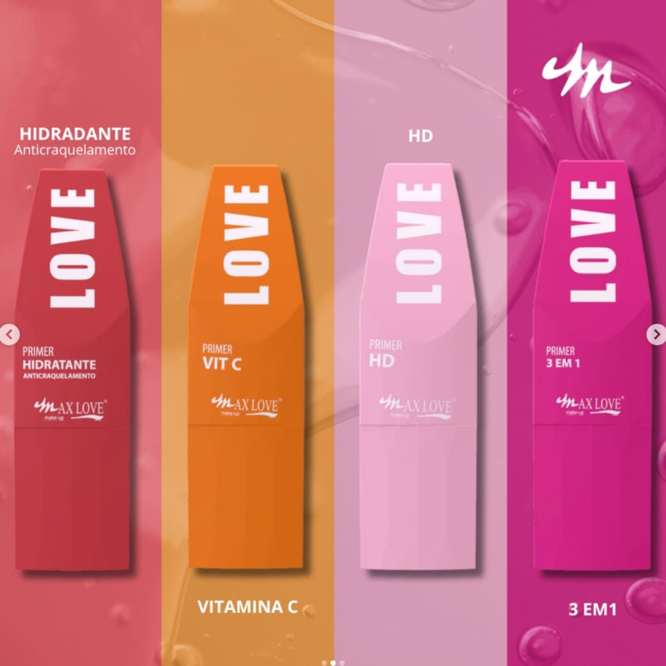 Primer Facial MaxLove - Anticraquelamento / Vitamina C / Rosa Mosqueta / Clareador / Efeito Filtro